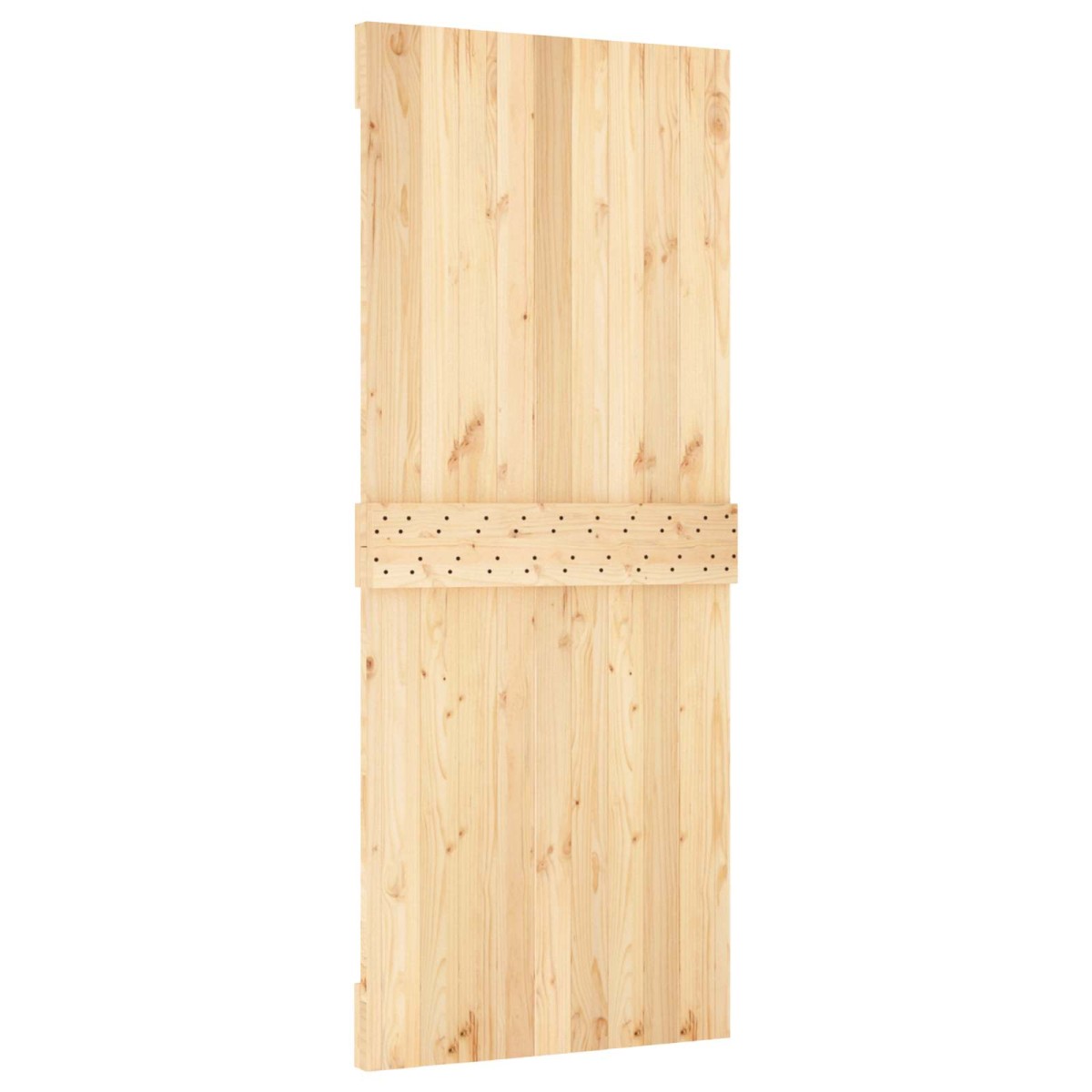vidaXL Συρόμενη Πόρτα Φυσικό και Λευκό 85 x 210 cm