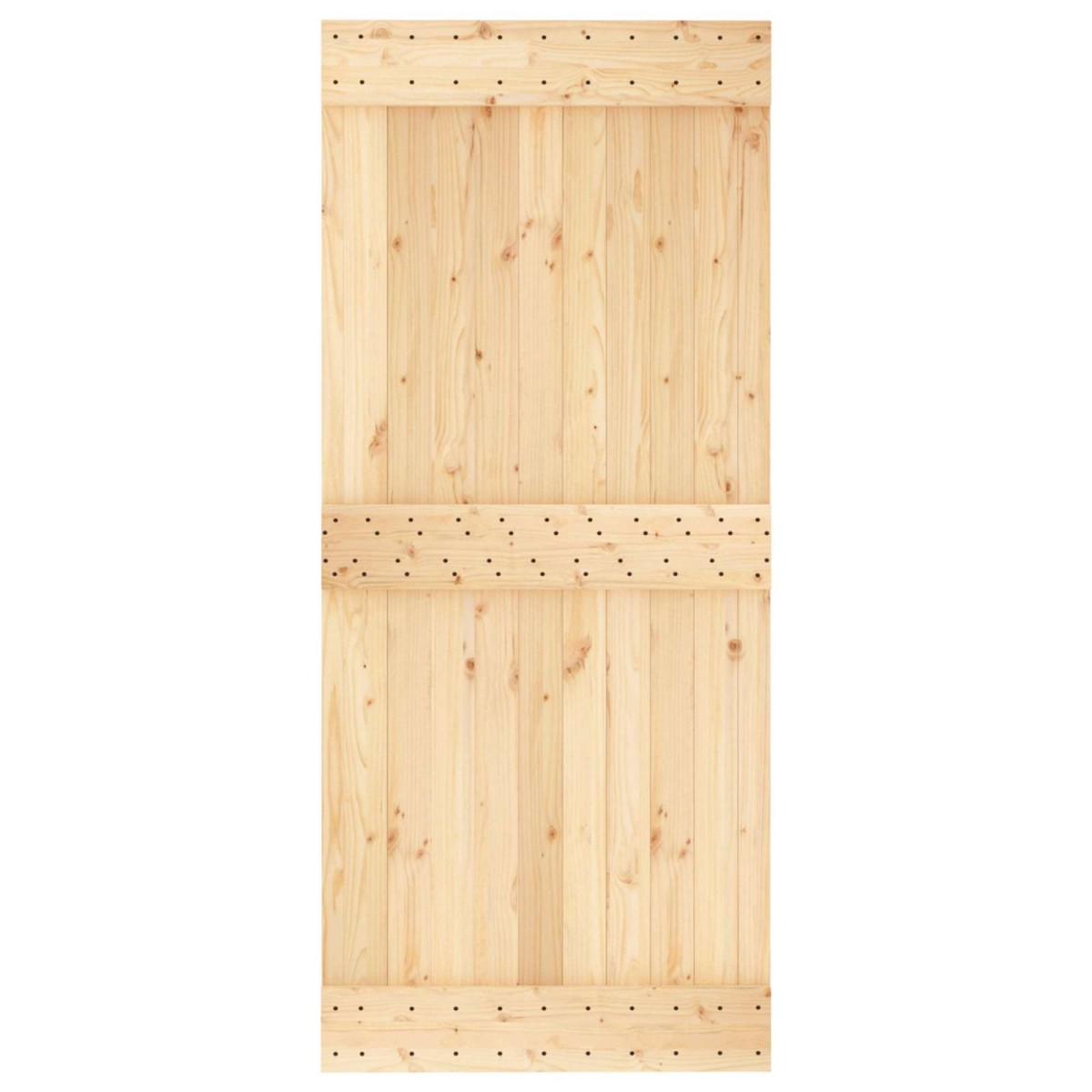 vidaXL Συρόμενη Πόρτα Φυσικό και Λευκό 90 x 210 cm