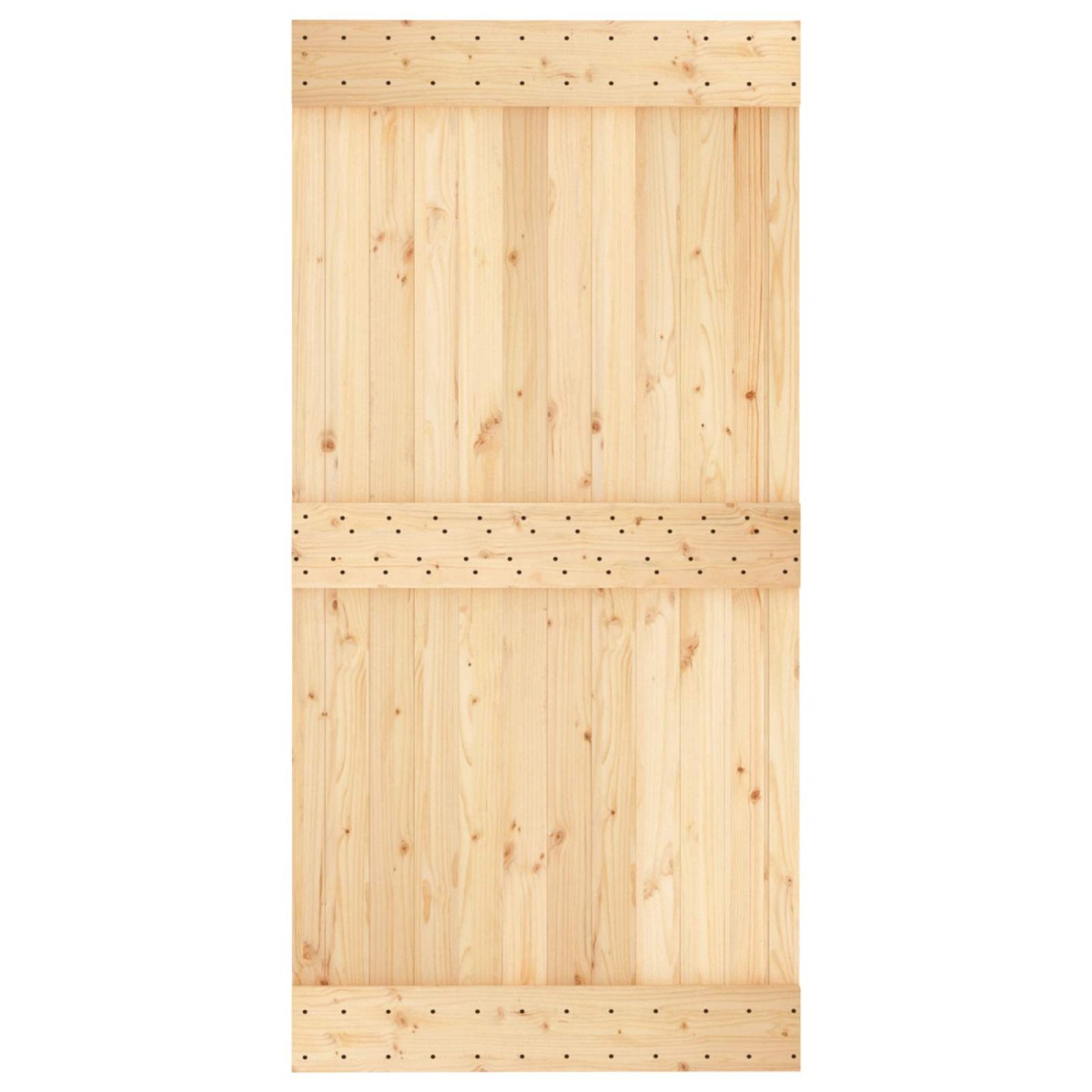 vidaXL Συρόμενη Πόρτα Φυσικό και Λευκό 100 x 210 cm