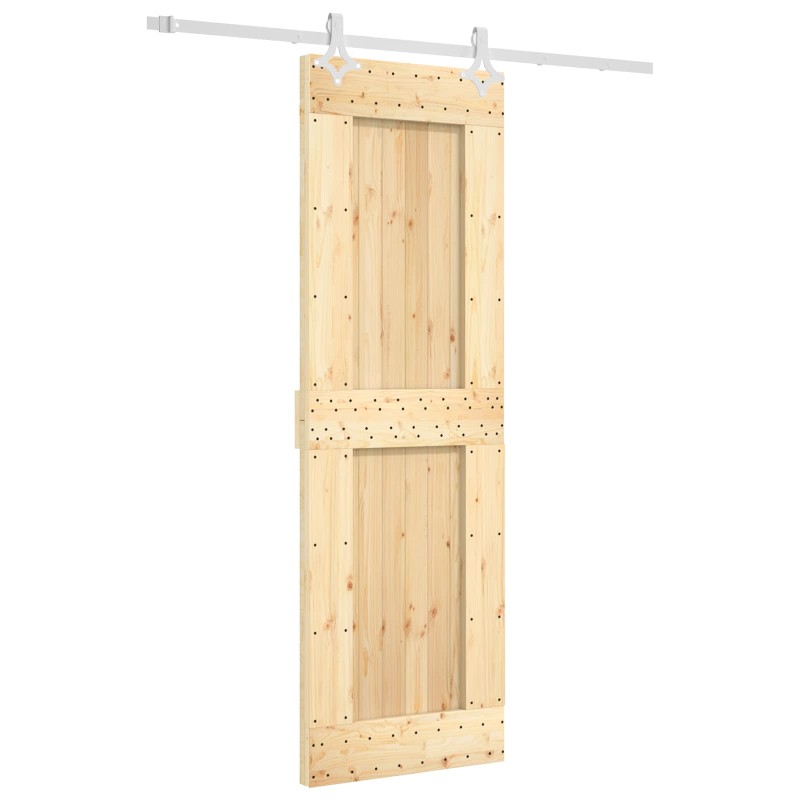 vidaXL Συρόμενη Πόρτα Φυσικό και Λευκό 70 x 210 cm