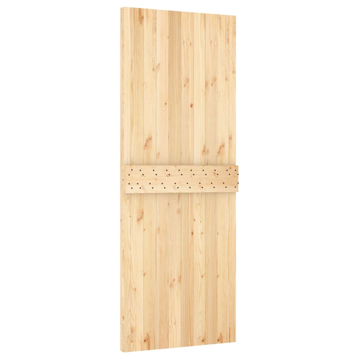 vidaXL Συρόμενη Πόρτα Φυσικό και Λευκό 80 x 210 cm