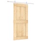 vidaXL Συρόμενη Πόρτα Φυσικό και Λευκό 95 x 210 cm