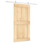 vidaXL Συρόμενη Πόρτα Φυσικό και Λευκό 100 x 210 cm