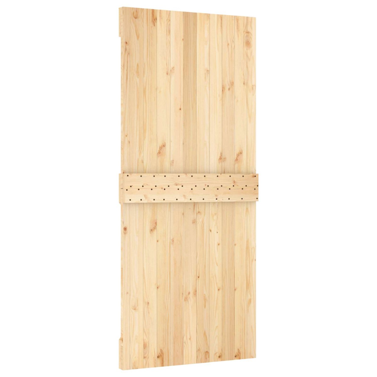 vidaXL Συρόμενη Πόρτα Φυσικό και Λευκό 90 x 210 cm