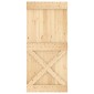 vidaXL Συρόμενη Πόρτα Φυσικό και Λευκό 95 x 210 cm