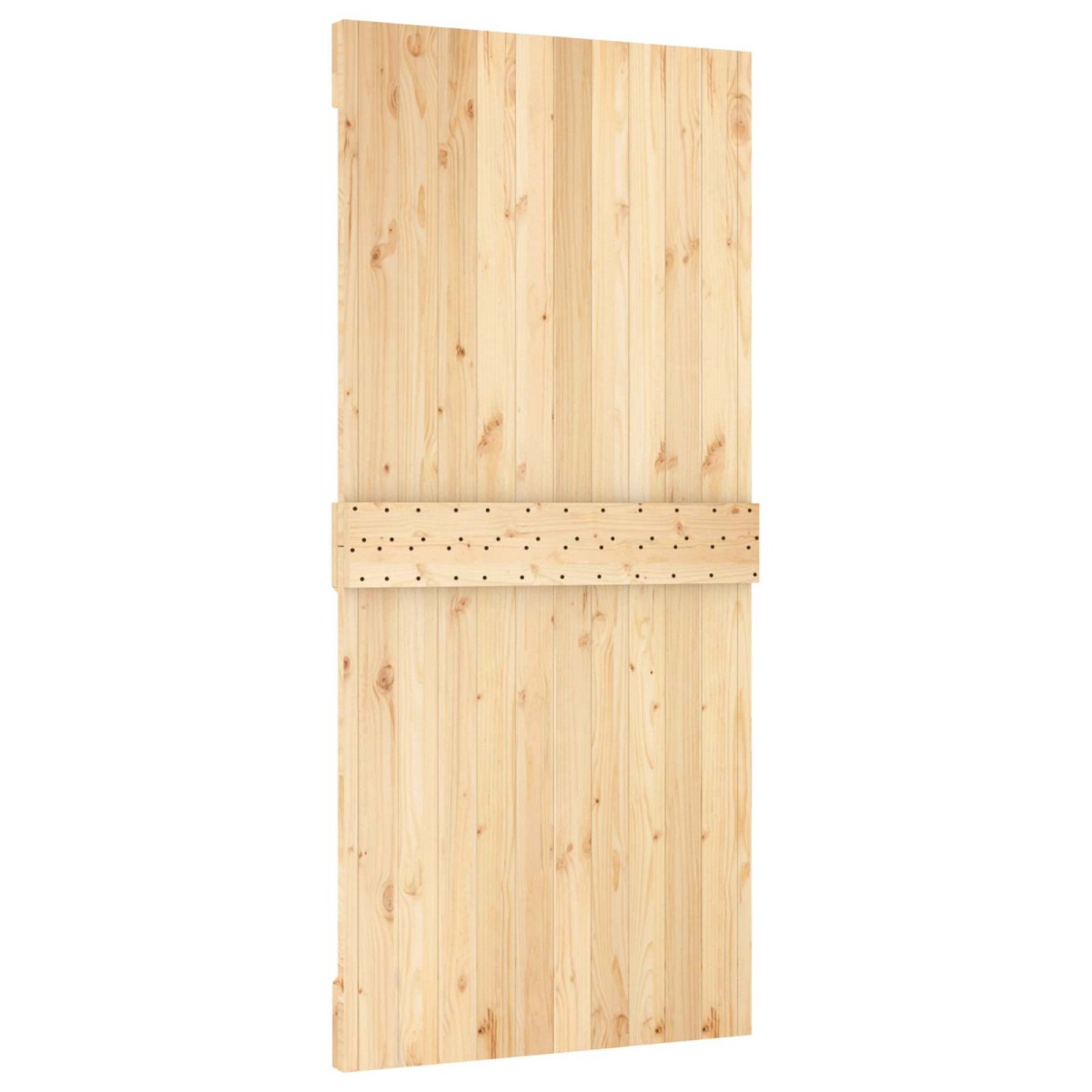 vidaXL Συρόμενη Πόρτα Φυσικό και Λευκό 95 x 210 cm