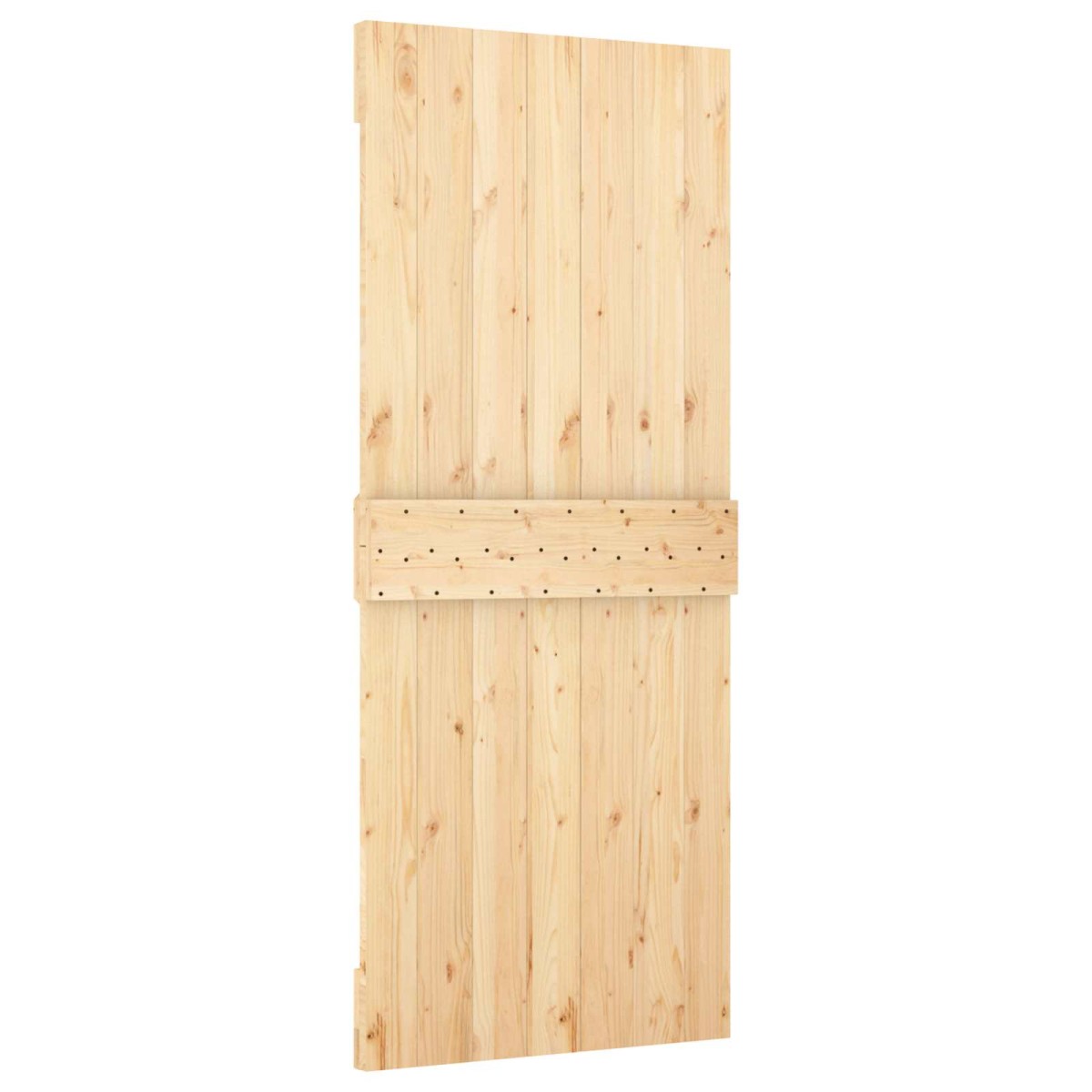 vidaXL Συρόμενη Πόρτα Φυσικό και Λευκό 85 x 210 cm