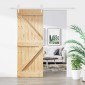 vidaXL Συρόμενη Πόρτα Φυσικό και Λευκό 85 x 210 cm