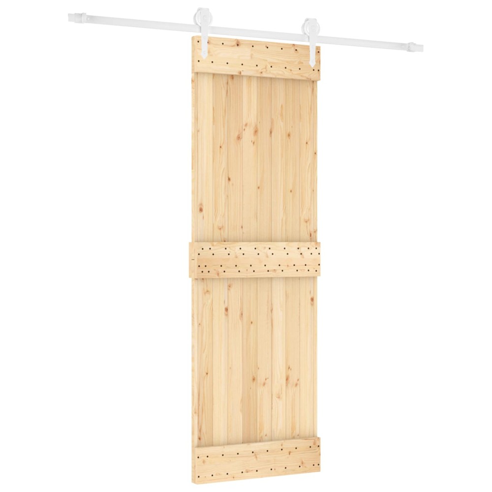 vidaXL Συρόμενη Πόρτα Φυσικό και Λευκό 70 x 210 cm