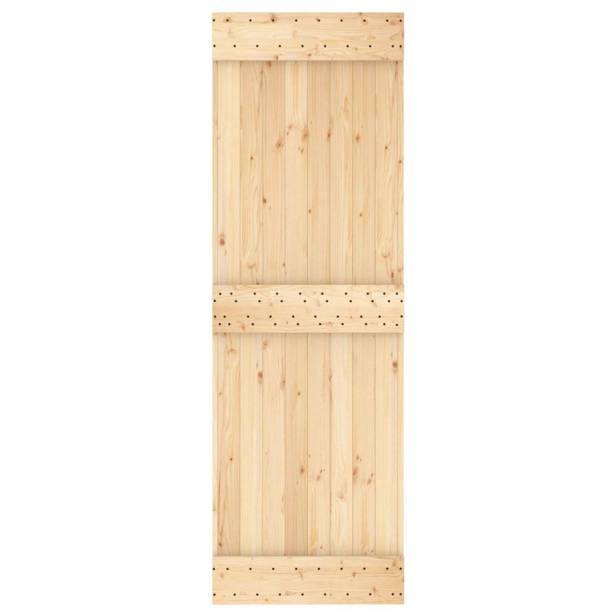 vidaXL Συρόμενη Πόρτα Φυσικό και Λευκό 70 x 210 cm