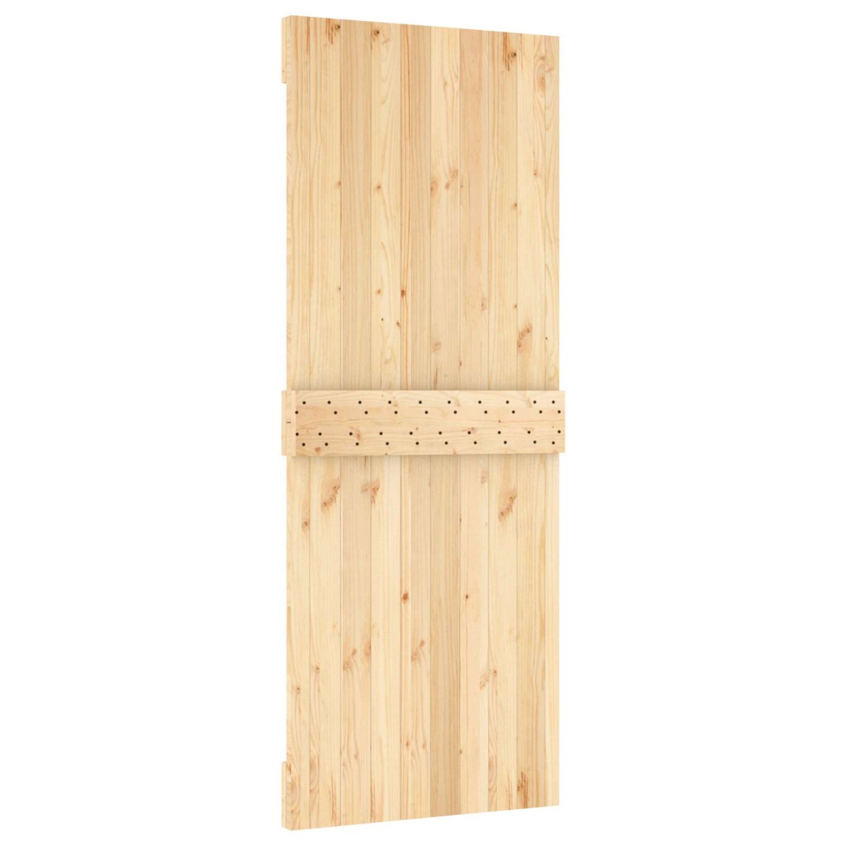 vidaXL Συρόμενη Πόρτα Φυσικό και Λευκό 80 x 210 cm