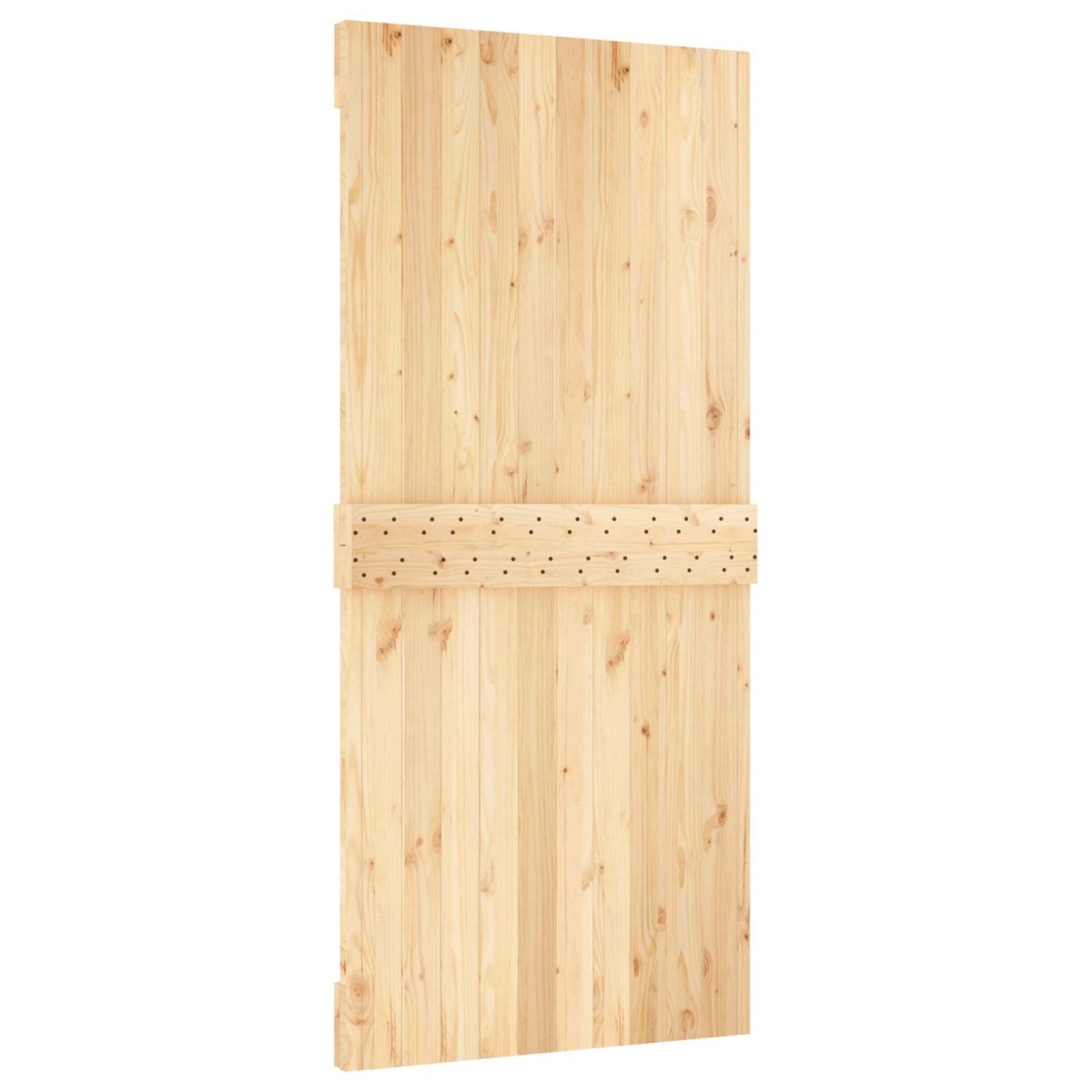 vidaXL Συρόμενη Πόρτα Φυσικό και Λευκό 95 x 210 cm