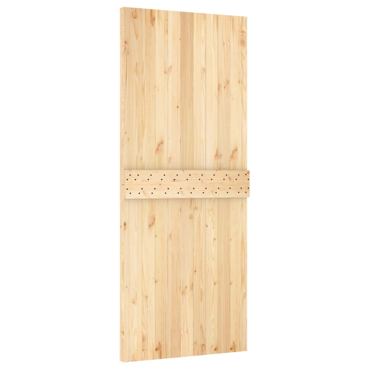 vidaXL Συρόμενη Πόρτα Φυσικό και Λευκό 85 x 210 cm