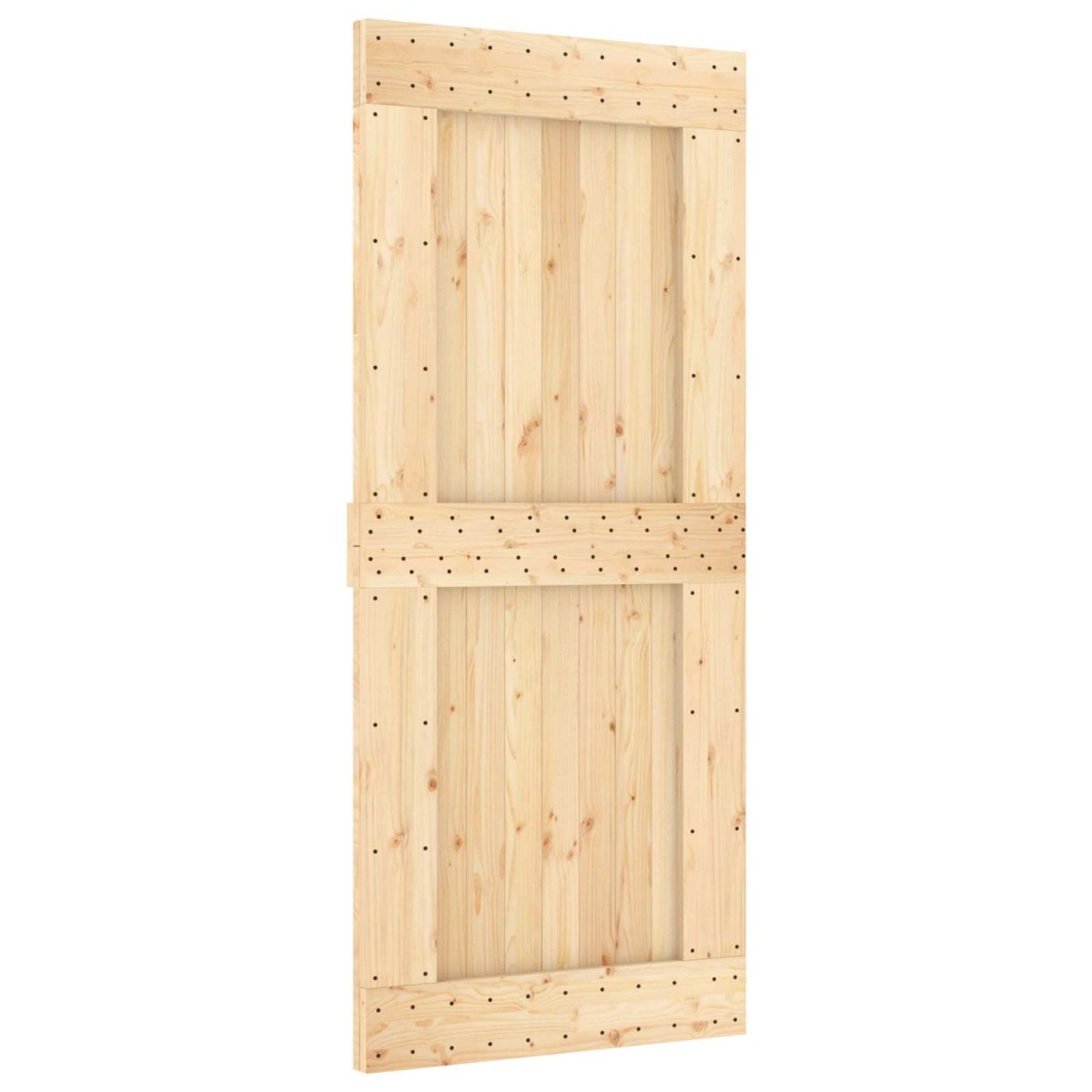 vidaXL Συρόμενη Πόρτα Φυσικό και Λευκό 90 x 210 cm