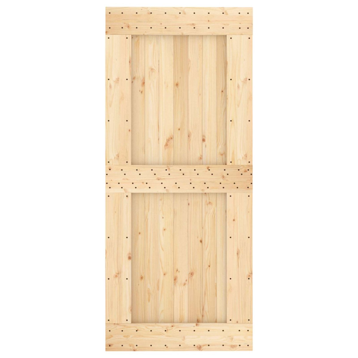 vidaXL Συρόμενη Πόρτα Φυσικό και Λευκό 90 x 210 cm