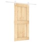 vidaXL Συρόμενη Πόρτα Φυσικό και Λευκό 95 x 210 cm