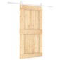vidaXL Συρόμενη Πόρτα Φυσικό και Λευκό 100 x 210 cm