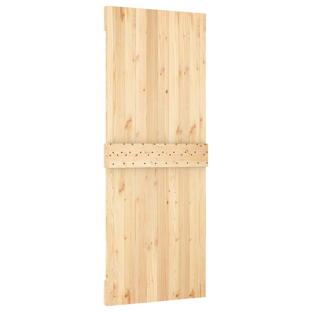 vidaXL Συρόμενη Πόρτα Φυσικό και Λευκό 80 x 210 cm
