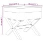vidaXL Σκαμπό Αποθήκευσης Σκούρο Γκρι 45 x 45 x 49 εκ. Βελούδινο