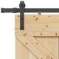 vidaXL Συρόμενη Πόρτα NARVIK Φυσικό και Μαύρο 90 x 210 εκ (213,5 εκ)