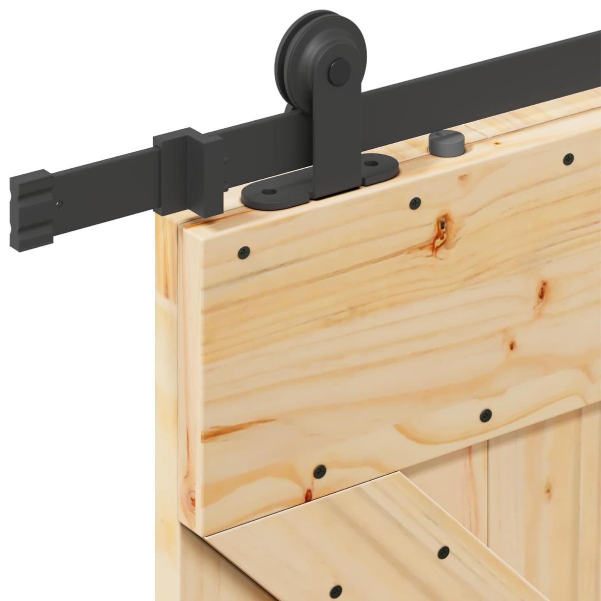 vidaXL Συρόμενη Πόρτα NARVIK 80 x 210 εκ (152,5 εκ) Φυσικό και Μαύρο