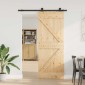 vidaXL Συρόμενη Πόρτα NARVIK 80 x 210 εκ (152,5 εκ) Φυσικό και Μαύρο