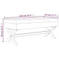 vidaXL Πάγκος Αποθήκευσης Μπεζ 110 x 45 x 49 εκ. Λινός