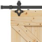 vidaXL Συρόμενη Πόρτα NARVIK Φυσικό και Μαύρο 80 x 210 εκ (152,5 εκ)