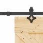 vidaXL Συρόμενη Πόρτα NARVIK Φυσικό και Μαύρο 85 x 210 εκ (213,5 εκ)