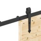 vidaXL Συρόμενη Πόρτα NARVIK Φυσικό και Μαύρο 85 x 210 εκ (152,5 εκ)