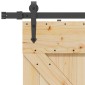 vidaXL Συρόμενη Πόρτα NARVIK Φυσικό και Μαύρο 80 x 210 εκ (213,5 εκ)