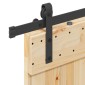 vidaXL Συρόμενη Πόρτα NARVIK Φυσικό και Μαύρο 100 x 210 εκ (213,5 εκ)