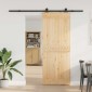 vidaXL Συρόμενη Πόρτα NARVIK 80 x 210 εκ (213,5 εκ) Φυσικό και Μαύρο