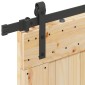 vidaXL Συρόμενη Πόρτα NARVIK Φυσικό και Μαύρο 90 x 210 εκ (213,5 εκ)