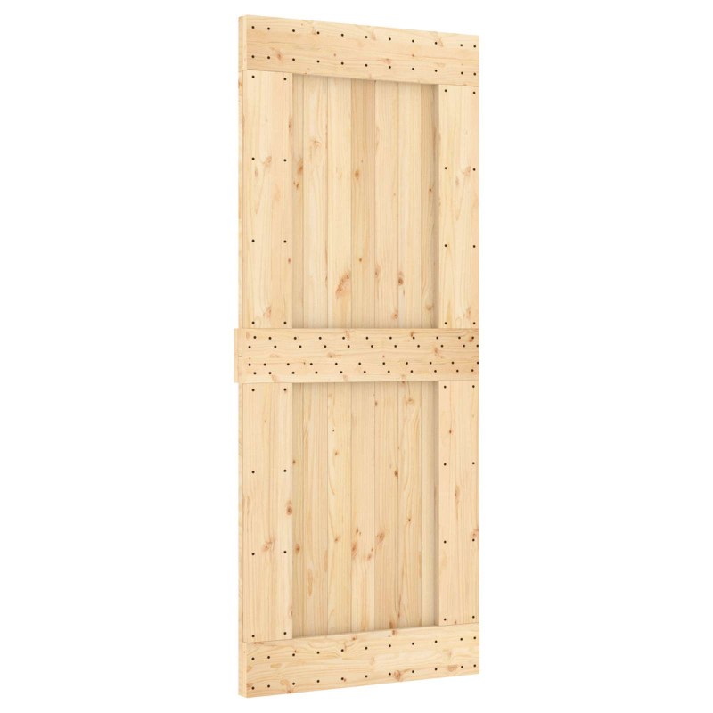 vidaXL Συρόμενη Πόρτα NARVIK 85 x 210 εκ (213,5 εκ) Φυσικό και Μαύρο