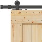 vidaXL Συρόμενη Πόρτα NARVIK Φυσικό και Μαύρο 100 x 210 εκ (213,5 εκ)