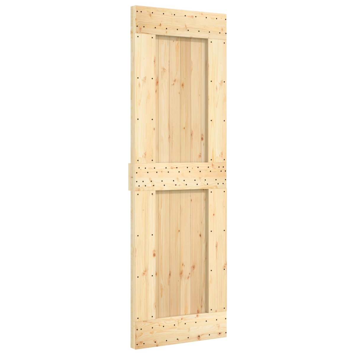 vidaXL Συρόμενη Πόρτα NARVIK Φυσικό και Μαύρο 70 x 210 εκ (213,5 εκ)