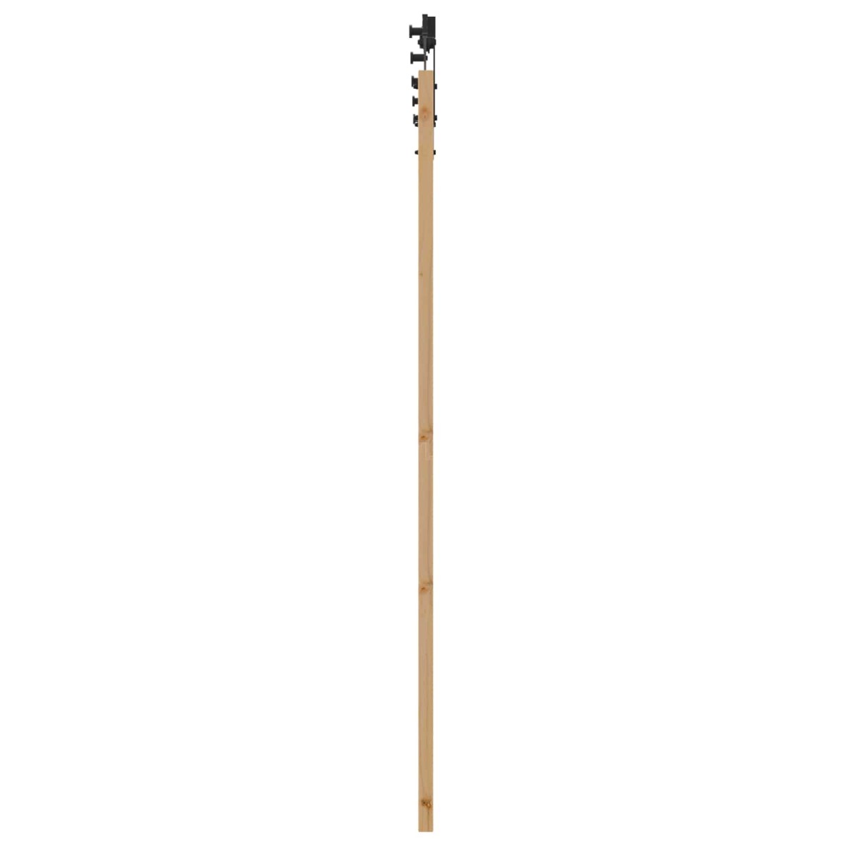 vidaXL Συρόμενη Πόρτα Φυσικό και Μαύρο 86 x 198,5 cm Μασίφ Ξύλο Πεύκου