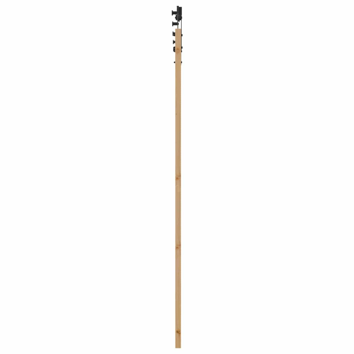 vidaXL Συρόμενη Πόρτα Φυσικό και Μαύρο 86 x 211 cm Μασίφ Ξύλο Πεύκου