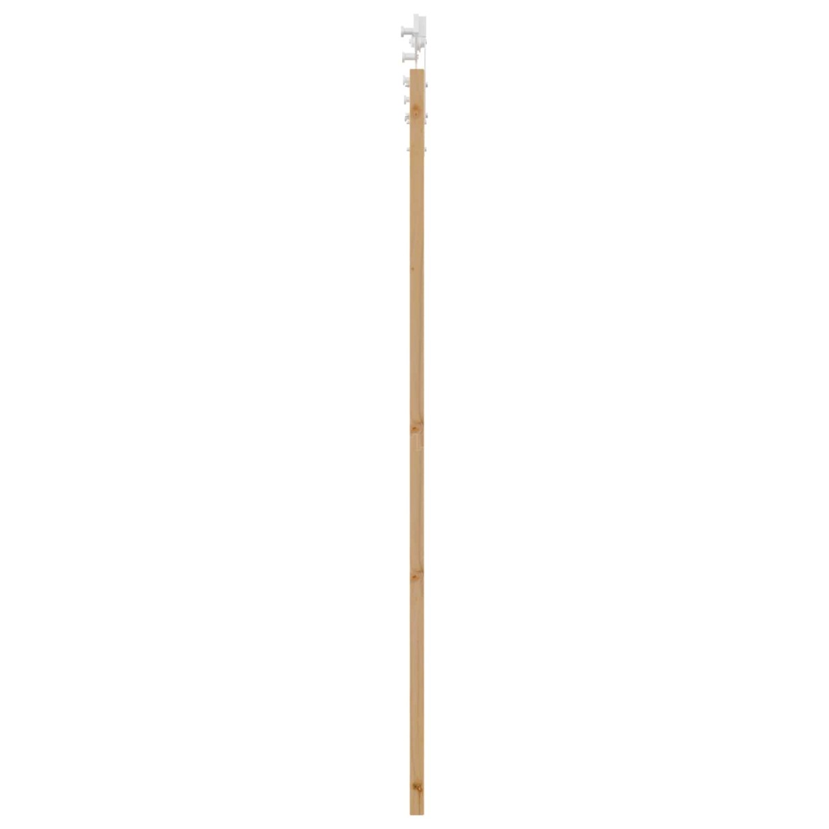 vidaXL Συρόμενη Πόρτα Φυσικό και Λευκό 86 x 198,5 cm Μασίφ Ξύλο Πεύκου