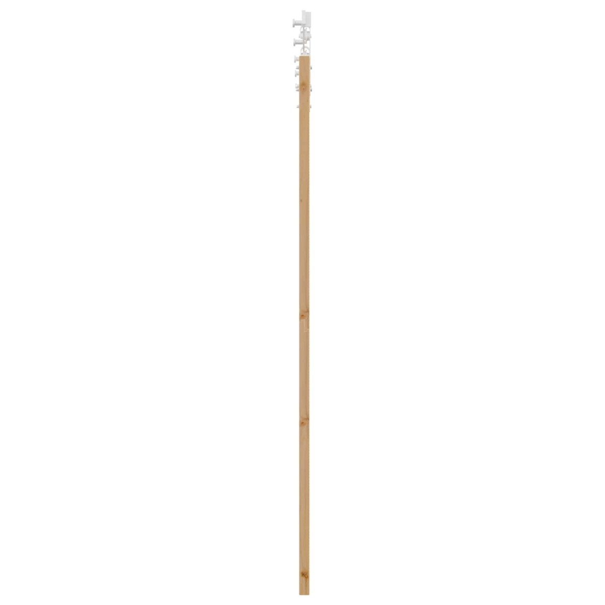 vidaXL Συρόμενη Πόρτα Φυσικό και Λευκό 86 x 198,5 cm Μασίφ Ξύλο Πεύκου