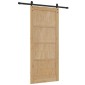 vidaXL Συρόμενη Πόρτα Φυσικό 86 x 198,5 cm Μασίφ Ξύλο Πεύκου