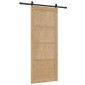 vidaXL Συρόμενη Πόρτα Φυσικό 86 x 211 cm Μασίφ Ξύλο Πεύκου