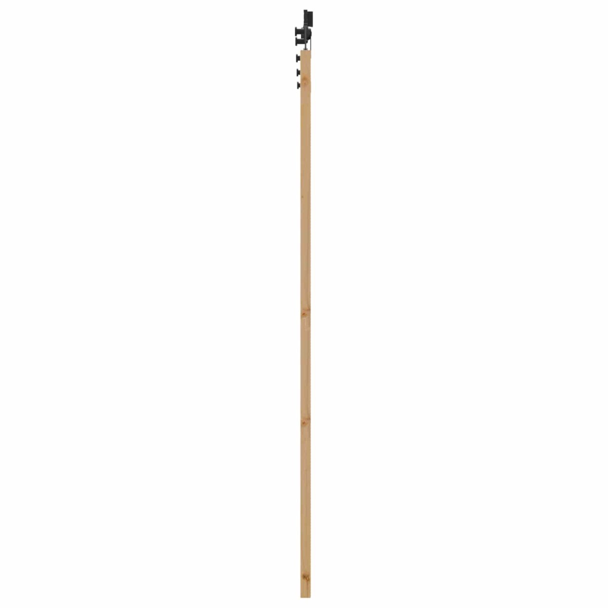 vidaXL Συρόμενη Πόρτα Φυσικό και Μαύρο 86 x 198,5 cm Μασίφ Ξύλο Πεύκου
