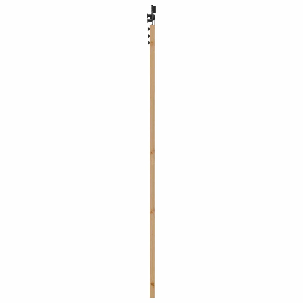 vidaXL Συρόμενη Πόρτα Φυσικό και Μαύρο 86 x 211 cm Μασίφ Ξύλο Πεύκου