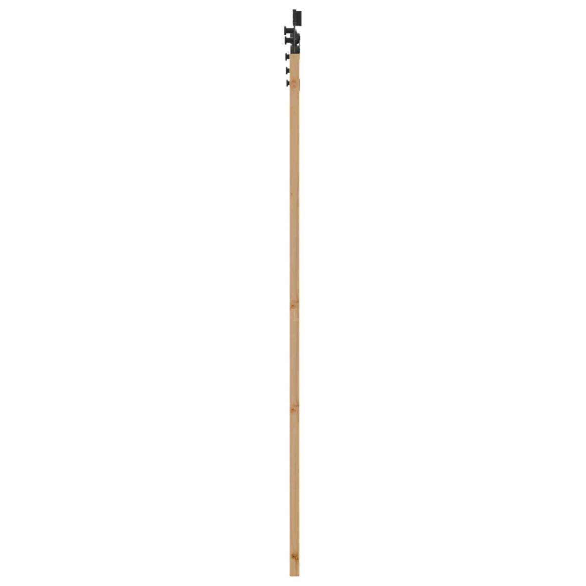 vidaXL Συρόμενη Πόρτα Φυσικό και Μαύρο 86 x 198,5 cm Μασίφ Ξύλο Πεύκου