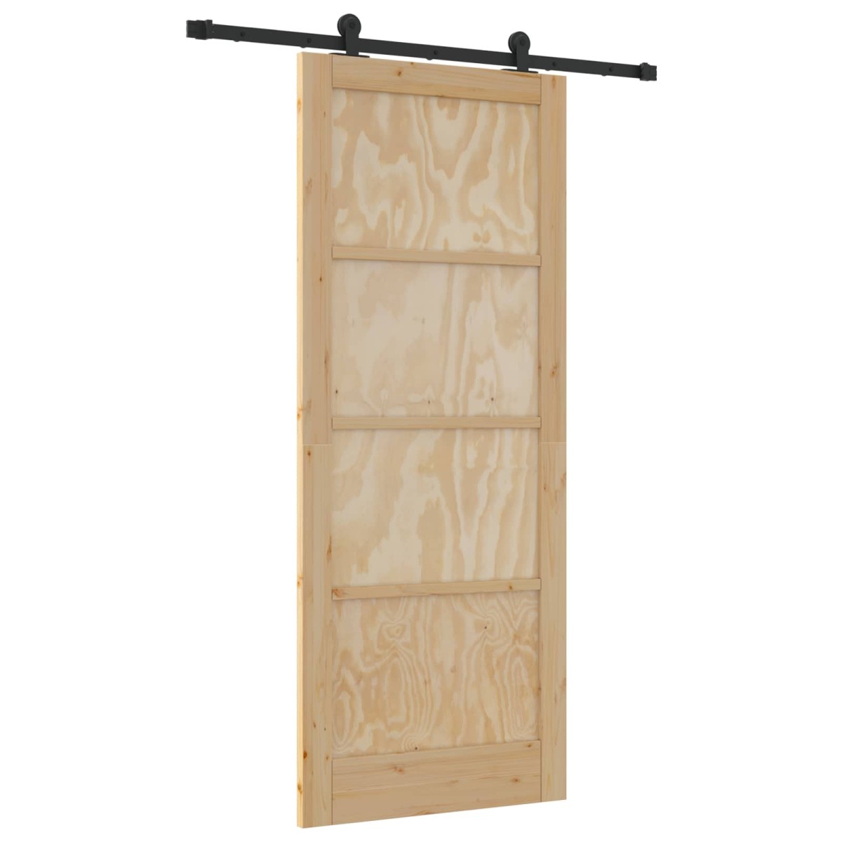 vidaXL Συρόμενη Πόρτα ORKDAL Φυσικό 86 x 211 cm Μασίφ Ξύλο Πεύκου