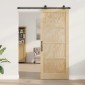 vidaXL Συρόμενη Πόρτα ORKDAL Φυσικό 86 x 211 cm Μασίφ Ξύλο Πεύκου