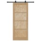 vidaXL Συρόμενη Πόρτα ORKDAL Φυσικό 86 x 211 cm Μασίφ Ξύλο Πεύκου
