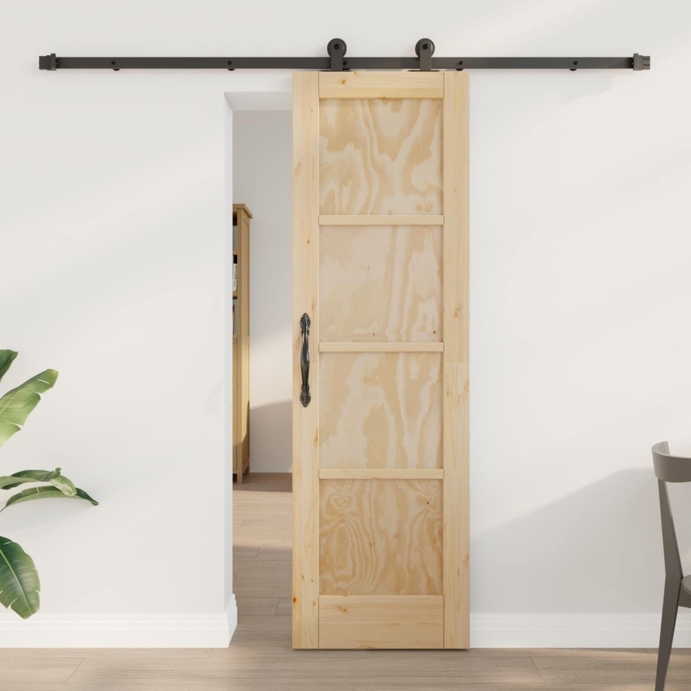 vidaXL Συρόμενη Πόρτα ORKDAL Φυσικό 61 x 198,5 εκ. Μασίφ Ξύλο Πεύκου